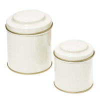 Puszka `Plain Kremowa` okrągła 125g